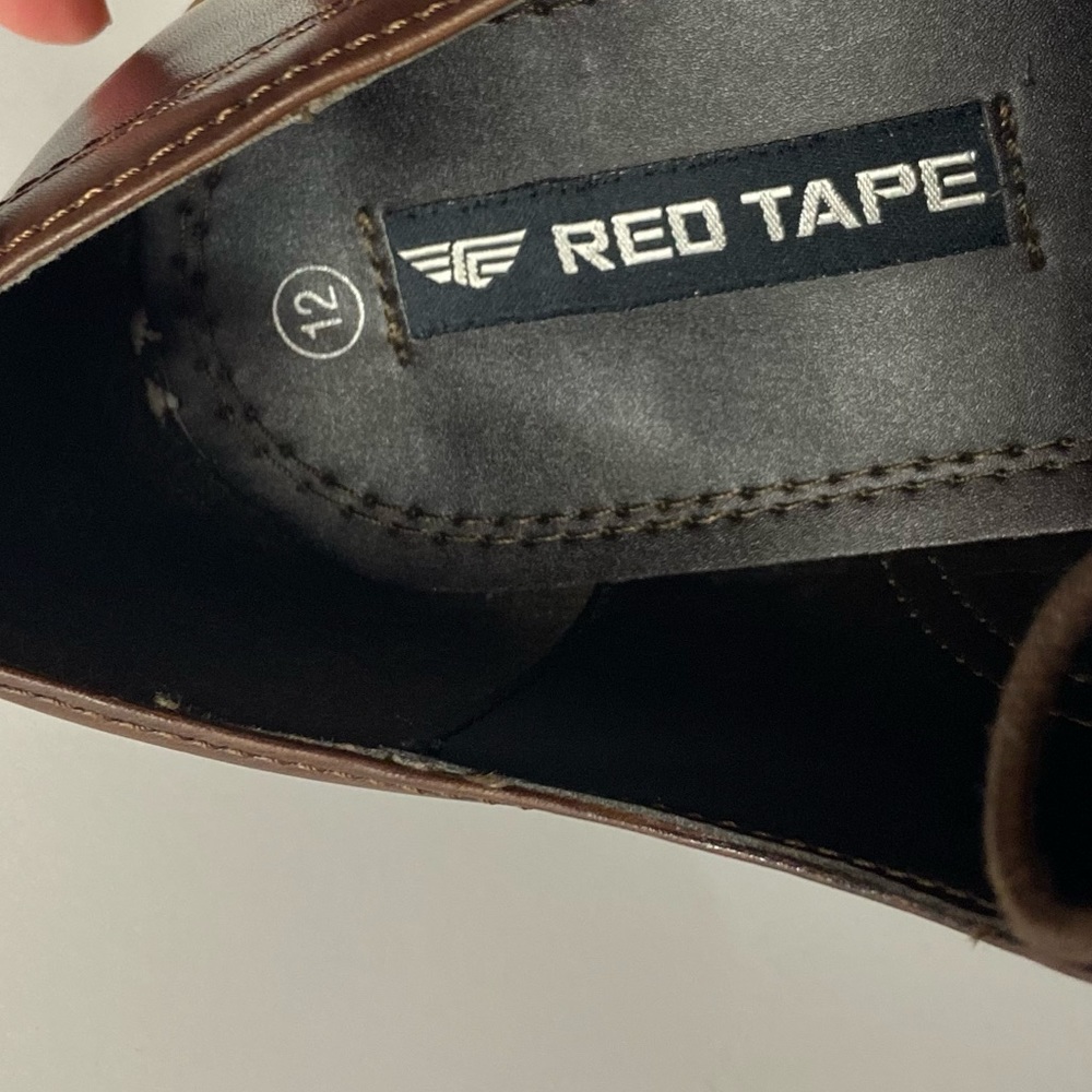 Men’s Smooth Leather Dress Shoes by Red Tape. Size 12 Medium - Picture 9 of 11